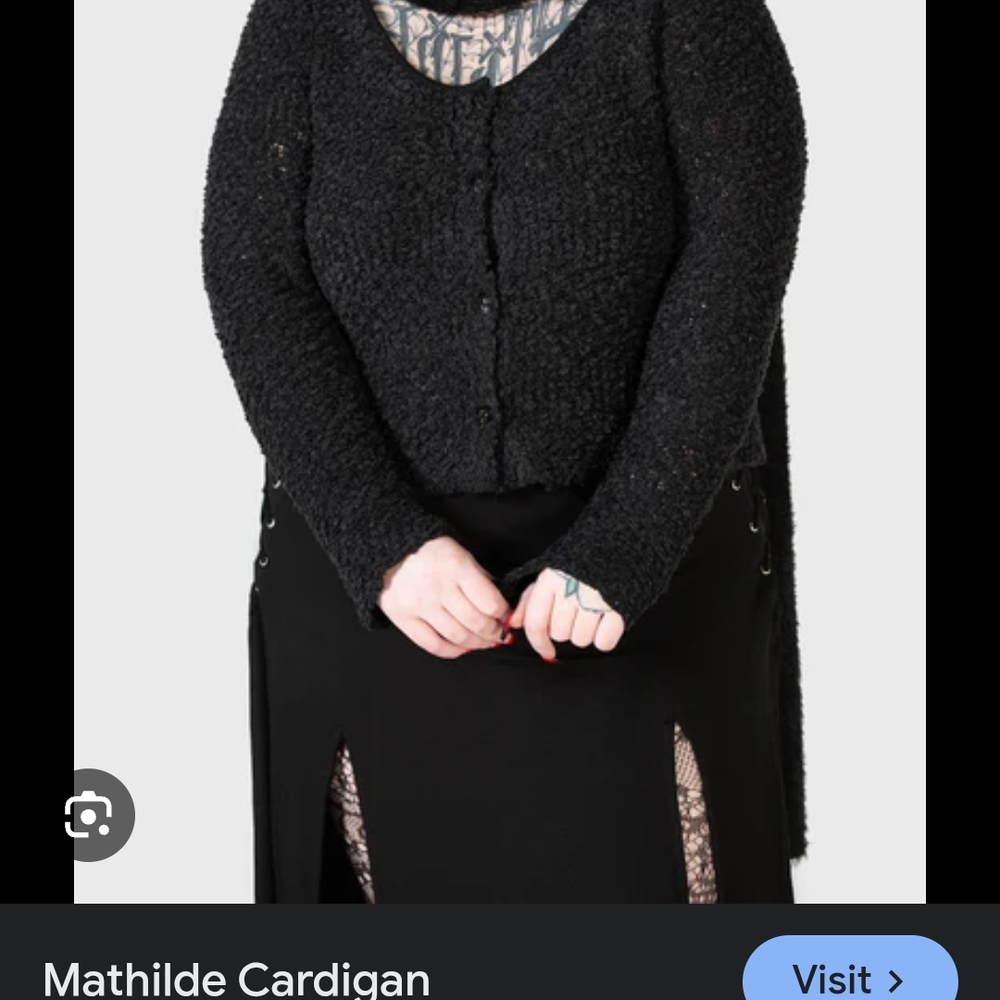 Killstar Mathilde Black Cardigan Sweater